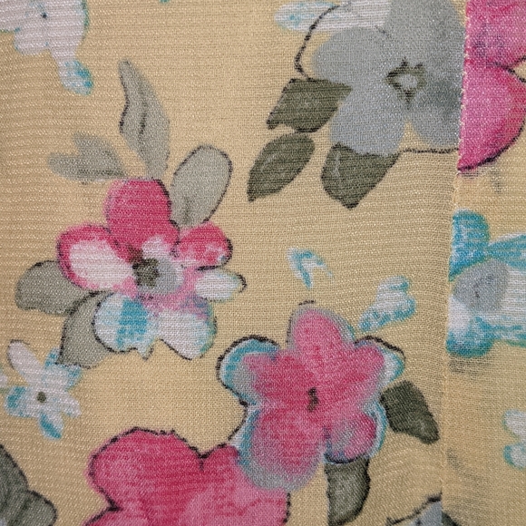 Vintage Cottage Core Yellow Floral Dress - Picture 11 of 16